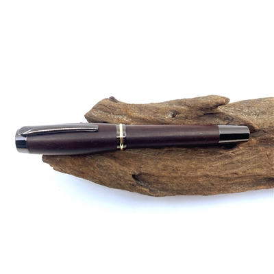 Dřevěné kuličkové pero Elegance - Palisandr titanium