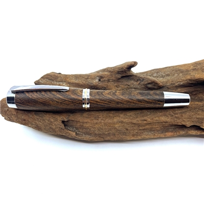 Dřevěné kuličkové pero Elegance - Bocote Silver