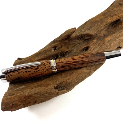 Dřevěné kuličkové pero Elegance - Red Palmira 111 silver