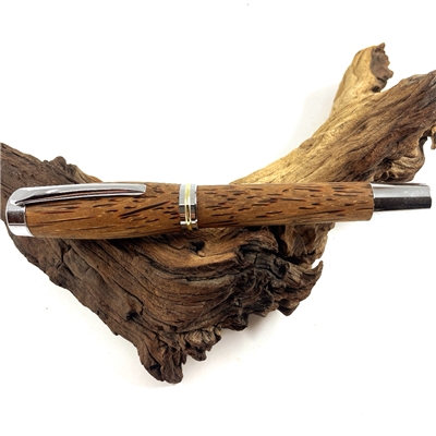 Dřevěné kuličkové pero Elegance - Red Palmira 111 silver