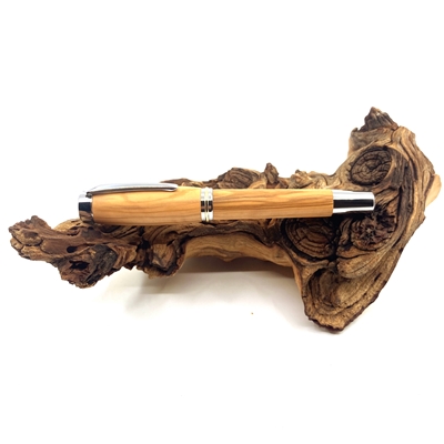 Dřevěné plnicí pero Elegance - Oliva silver