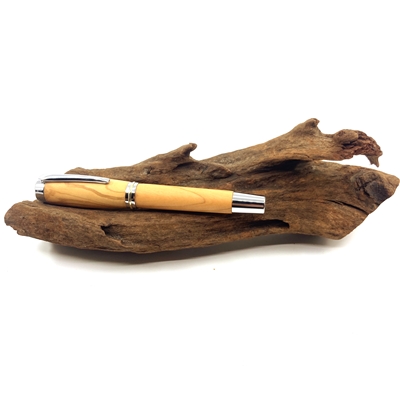 Dřevěné plnicí pero Elegance - Oliva silver