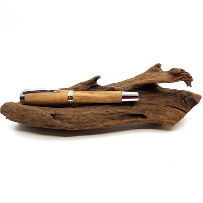 Dřevěné plnicí pero Elegance - Oliva silver