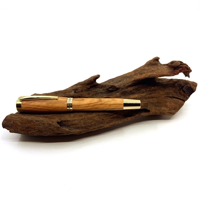 Dřevěné plnicí pero Elegance - Oliva gold