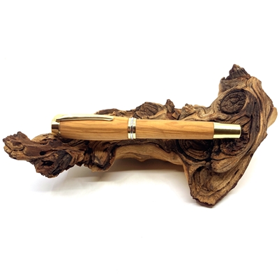 Dřevěné plnicí pero Elegance - Oliva gold