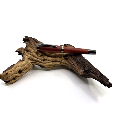 Dřevěné kuličkové pero Elegance - Cocobolo Titanium