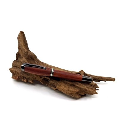 Dřevěné kuličkové pero Elegance - Cocobolo Titanium