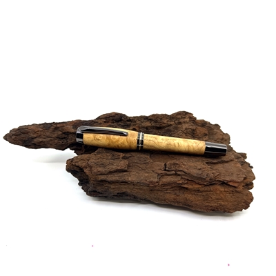 Dřevěné kuličkové pero Elegance - Oliva titanium
