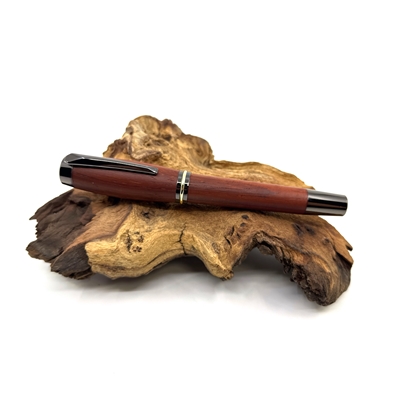 Dřevěné kuličkové pero Elegance - Cocobolo Titanium