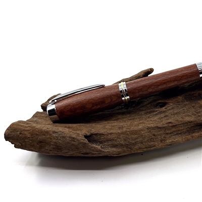 Dřevěné plnicí pero Elegance - Leopardwood silver