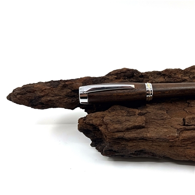 Dřevěné kuličkové pero Elegance - Bocote Silver