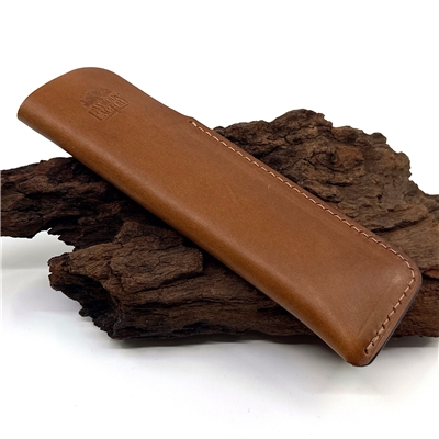 Ručně vyrobené kožené pouzdro na pero Wood Factory - světlé