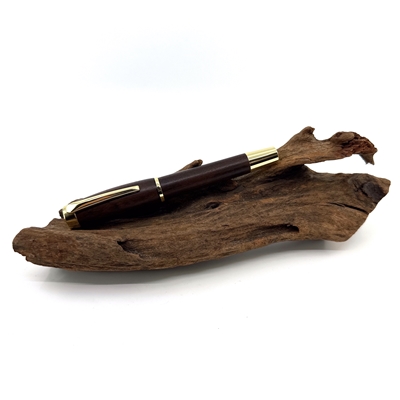 Dřevěné kuličkové pero Elegance - Kingwood gold