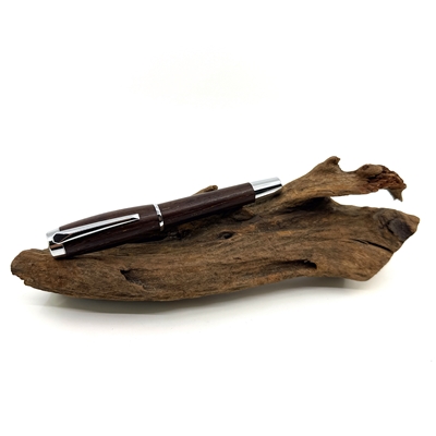 Dřevěné kuličkové pero Elegance - Wenge silver