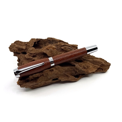 Dřevěné plnicí pero Elegance - Leopardwood silver