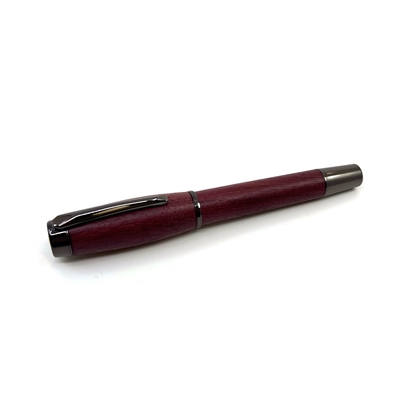 Dřevěné plnicí pero Elegance - Amarant titanium