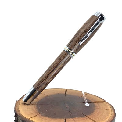 Dřevěné kuličkové pero Elegance - Panga silver