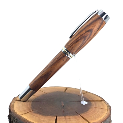 Dřevěné kuličkové pero Elegance - Cocobolo Silver