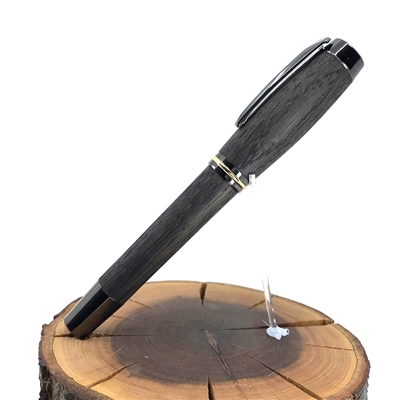 Dřevěné kuličkové pero Elegance - Subfosilní dub titanium