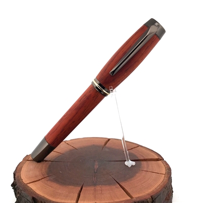 Dřevěné kuličkové pero Elegance - Cocobolo Titanium