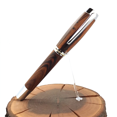 Dřevěné kuličkové pero Elegance - Desert Ironwood silver