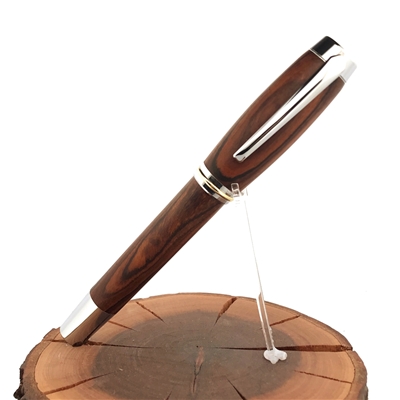 Dřevěné plnicí pero Elegance - Desert Ironwood silver