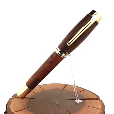 Dřevěné kuličkové pero Elegance - Desert Ironwood gold