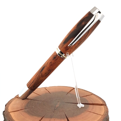 Dřevěné plnicí pero Elegance - Desert Ironwood silver