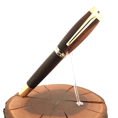 Dřevěné kuličkové pero Elegance - Desert Ironwood gold