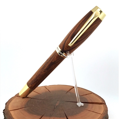 Dřevěné kuličkové pero Elegance - Desert Ironwood gold