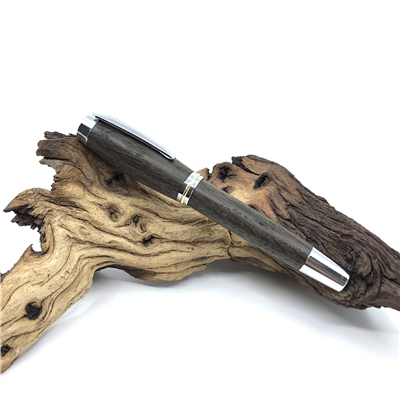 Dřevěné kuličkové pero Elegance - Subfosilní dub silver