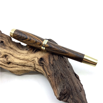 Dřevěné kuličkové pero Elegance - Bocote gold