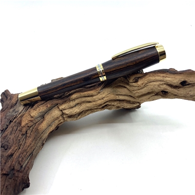 Dřevěné plnicí pero Elegance - Bocote gold