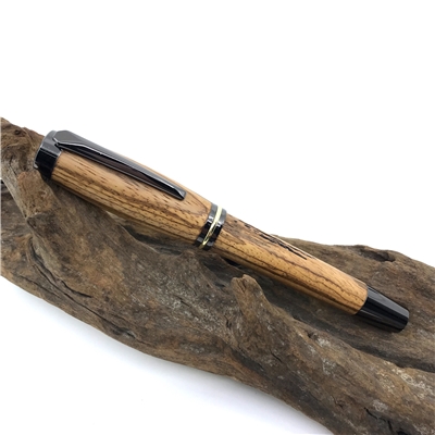 Dřevěné plnicí pero Elegance - Zebrano titanium