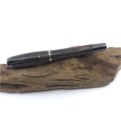 Dřevěné kuličkové pero Elegance - Bocote titanium