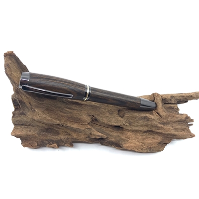Dřevěné plnicí pero Elegance - Bocote titanium