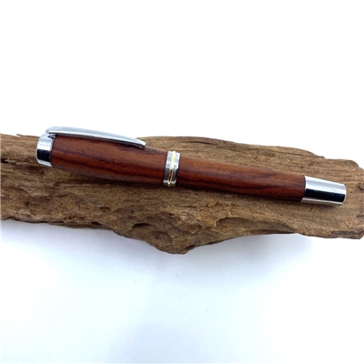 Dřevěné kuličkové pero Elegance - Cocobolo Silver