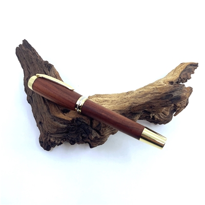 Dřevěné kuličkové pero Elegance - Cocobolo Gold