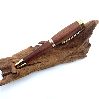 Dřevěné plnicí pero Elegance - Cocobolo Gold