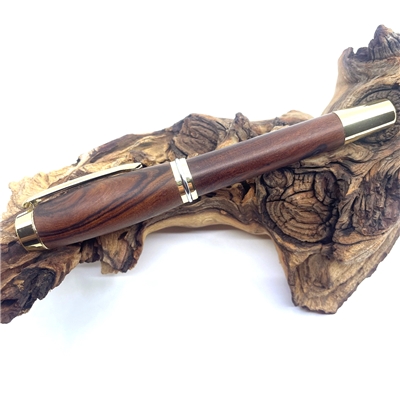 Dřevěné kuličkové pero Elegance - Desert Ironwood gold