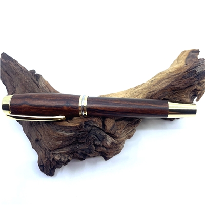 Dřevěné kuličkové pero Elegance - Desert Ironwood gold
