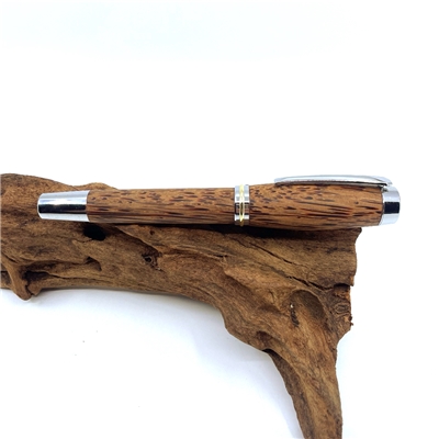 Dřevěné kuličkové pero Elegance - Red Palmira 111 silver